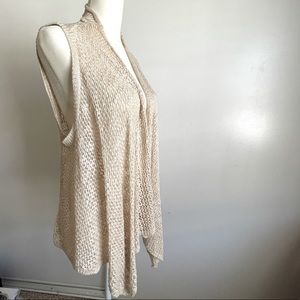 Cream crochet vest
